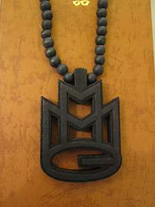 MAYBACH MUSIC GROUP PIECE, BLACK, 36 GOOD WOOD NECKLACE, BALL BEADS 