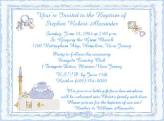   one piece flat invitations with envelopes blue invitations for a boy