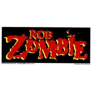 Rob Zombie   Red & Yellow Logo on Black Rectangle   Sticker / Decal