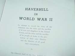 Haverhill in World War II   Massachusetts History ma mass  