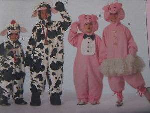 Butterick Pattern 3051 Childs Pig Cow Costume  