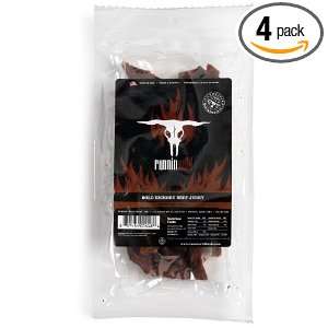 Runnin Wild Foods, Inc. Bold Hickory Beef Jerky, 3.5 Ounce Bags (Pack 