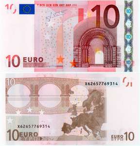 EUROPEAN UNION GERMANY 10 EURO P 9x UNC NOTE 2002  