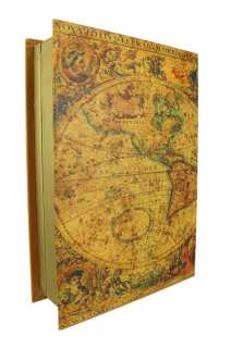 Set Of 3 World Atlas Secret Nesting Book Boxes  