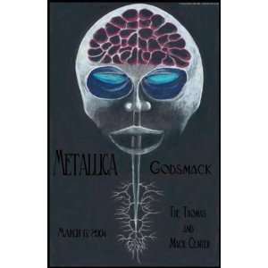  Metallica Godsmack Original Concert Poster SIGNED