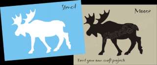 New Stencil #S193 ~ Rustic Mountain Canadian Bull Moose, 4.5 tall 