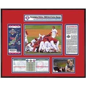 Philadelphia Phillies 2008 World Series Champions Ticket Frame Team 