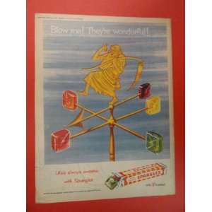  Spangles fruit flavour canady, 50s Print Ad (weather vane 