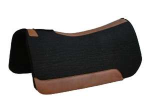 BLACK Horse Contour Wool Felt Saddle Pad, 32Wx32L, 5 Star 