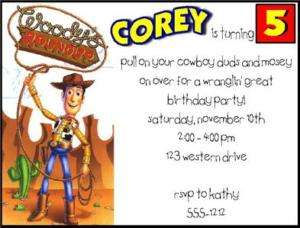 Woody Toy Story Western Invitation  