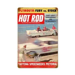  Hot Rod Magazine Daytona Speedway Vintage Metal Sign 
