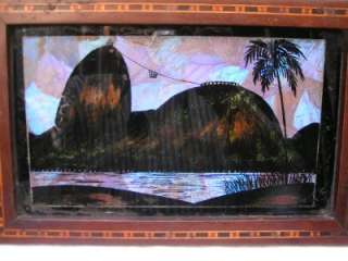 DECO BUTTERFLY WING TRAY INLAID WOOD ARTS CRAFTS  