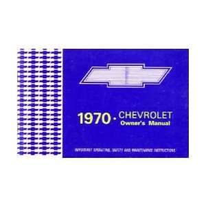   1970 CHEVROLET IMPALA FULL SIZE Owners Manual User Guide Automotive