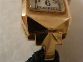 Antique 9K Gold Art Deco Wrtistwatch GS 375 Omega Mark *Rare* (Non 