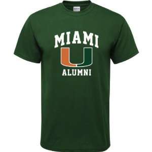 Miami Hurricanes Forest Green Youth Alumni Arch T Shirt  