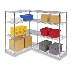  Adjustable Open Wire Shelving Unit, 48 x 36 x 63
