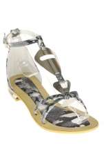 DEALZONE   Elegant Fancy Sandals Gray NEW 7 6  