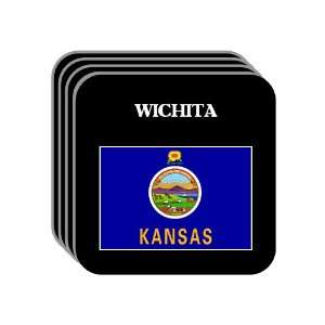 US State Flag   WICHITA, Kansas (KS) Set of 4 Mini Mousepad Coasters