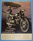   HARLEY DAVIDSO​N SPRINT 350 MOTORCYCLE Ad ArtLAND SPEED RECORD