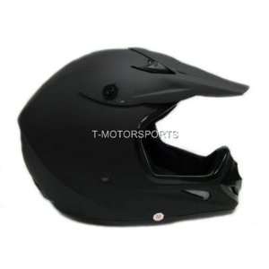   Black Motorcross ATV MX Off road Dirt Bike Helmet (Large) Automotive