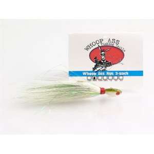  WhoopAss 3/8 oz Shad/Olive Bucktail Jig 3 Pack Sports 