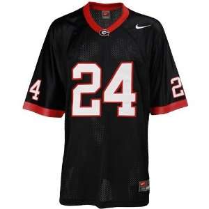   Youth #24 Black Tackle Twill Football Jersey