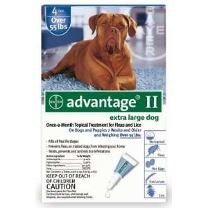  4 MONTH Advantage II Flea Control Extra Large Dog (for 
