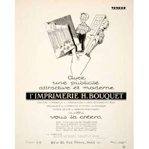  1926 Advert Printing Press H Bouquet Advertising Firm J 