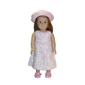  Toy Summer Print American Girl doll Dress and Hat Toys 