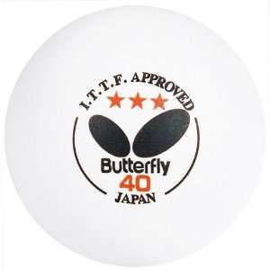  White Butterfly 6 Pack ITTF Table Tennis Balls Sports 