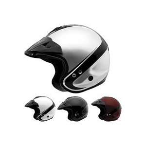  KBC Tour com Stripe Helmets Small White/Black Automotive
