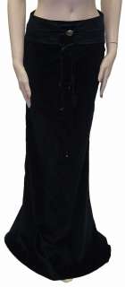 New $995 Roberto Cavalli Long Skirt Black Silk Size 40 NWT 687  