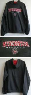 New Wisconsin Badgers Sewn Hoodie Pullover Hooded Jacket Sweatshirts 