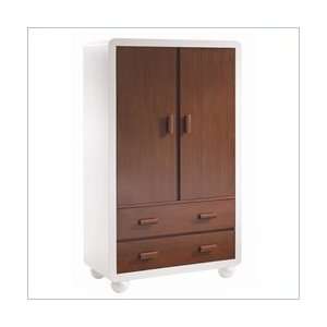  Tulip Panda French White and Chestut Armoire Furniture 