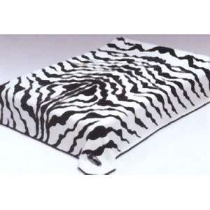  Black White Zebra Print Solaron Korean Thick Mink Plush 