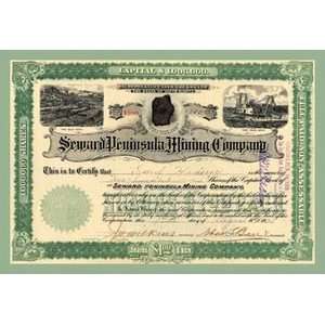 Seward Peninsula Mining Company   12x18 Framed Print in Gold Frame 