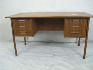 Vintage Danish Modern Double Pedestal Teak Desk (4433)*  