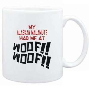 Mug White MY Alaskan Malamute HAD ME AT WOOF Dogs  Sports 
