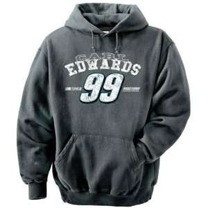  #99 Carl Edwards Aflac Mens Gray Hooded Sweatshirt Xxl 