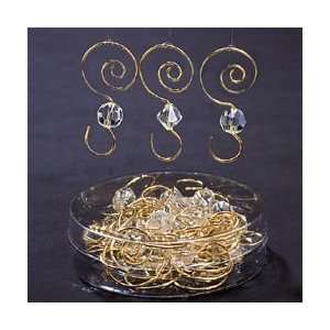   Pack of 288 Embellished Gold Wire Ornament Hooks 2.25