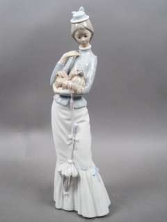   Lady A Walk with the Dog Porcelain Figurine #4893 Retired  