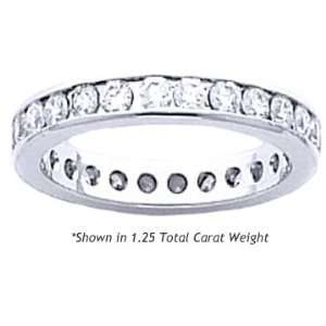  Womens Diamond Eternity Ring Channel Set Round Cut 