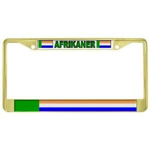  Afrikaner Vryheidsvlag Flag Gold Tone Metal License Plate 