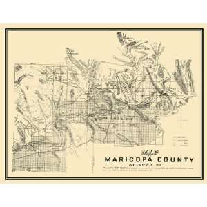  MARICOPA COUNTY ARIZONA AZ/PHOENIX/TEMPE MAP 1938