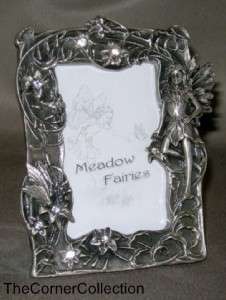 PEWTER MEADOW FAIRIES JEWELLED PHOTO FRAME in PRETTY GIFT BOX  