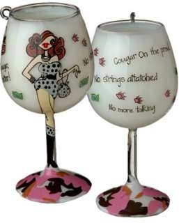 Hand Painted Mini Wine Glass Ornament ~ Many Designs  
