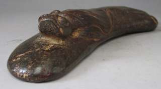 Old Chinese Hong Shan Hemo Jade Cicada Foot Carving  