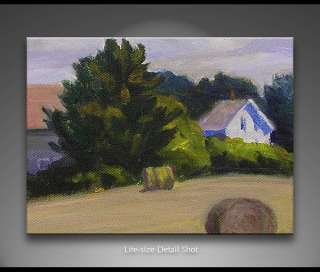 Maine Farm Hayed Fields Landscape Painting Bechler  