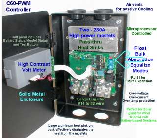   VOLT SOLID STATE PWM CHARGE CONTROLLER SOLAR AND WIND GENERATOR  