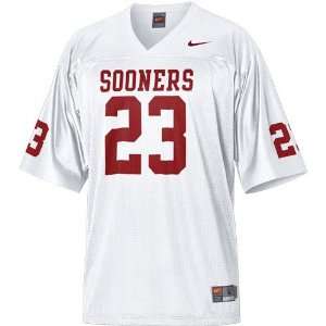 Nike Oklahoma Sooners #23 White Replica Football Jersey  